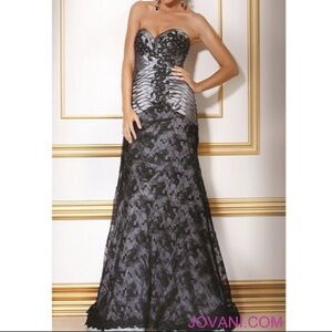 Jovani Evening Dress 17290 Black/Grey